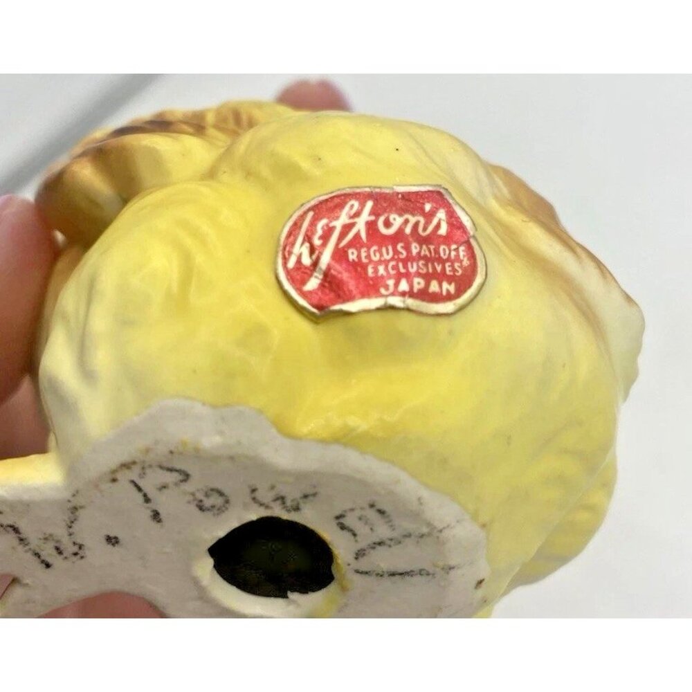 Vintage Lefton Ceramic Chick Yellow Japan Easter Spring Retro Figurine Decor - Picture 7 of 13